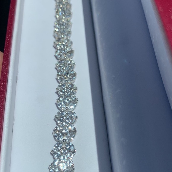 Helzberg Diamonds Jewelry - White Sapphire/ Silver bracelet by Helzberg Diamonds
